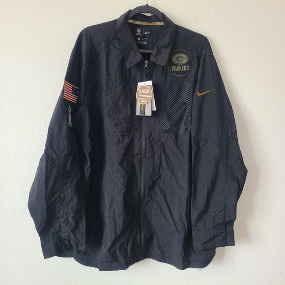 Nike NFL Green Bay Packers Salute To Service Lightweight Jacket NKDX-00A Size XL